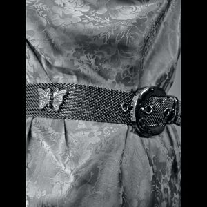 Silver Mesh Butterfly Belt